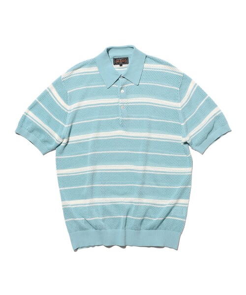 BEAMS PLUS(ビームスプラス)の「Mesh Polo Stripe(ポロシャツ・メンズ・ブラウン/ネイビー・X-LARGE/LARGE/MEDIUM/SMALL)」の14枚目の写真