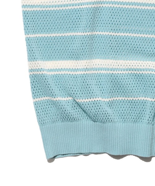 BEAMS PLUS(ビームスプラス)の「Mesh Polo Stripe(ポロシャツ・メンズ・ブラウン/ネイビー・X-LARGE/LARGE/MEDIUM/SMALL)」の17枚目の写真