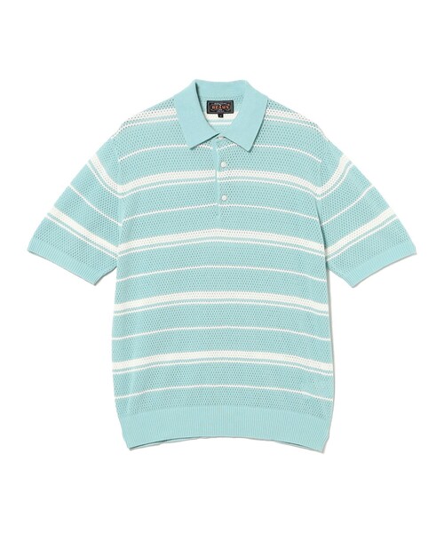 BEAMS PLUS(ビームスプラス)の「Mesh Polo Stripe(ポロシャツ・メンズ・ブラウン/ネイビー・X-LARGE/LARGE/MEDIUM/SMALL)」の20枚目の写真