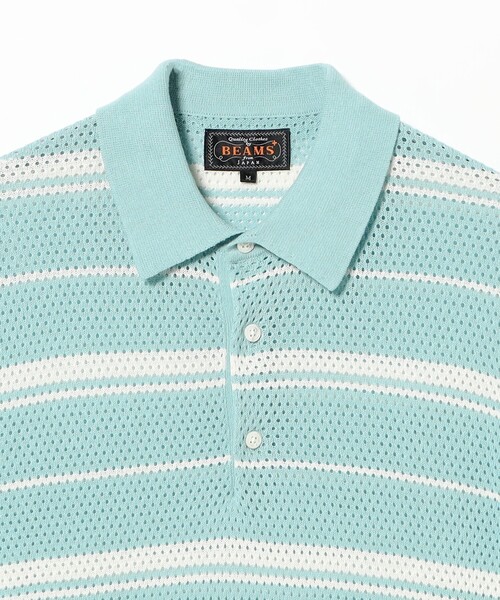 BEAMS PLUS(ビームスプラス)の「Mesh Polo Stripe(ポロシャツ・メンズ・ブラウン/ネイビー・X-LARGE/LARGE/MEDIUM/SMALL)」の21枚目の写真