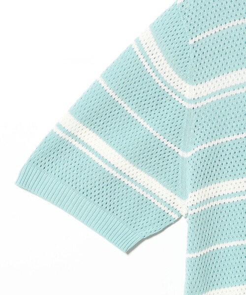 BEAMS PLUS(ビームスプラス)の「Mesh Polo Stripe(ポロシャツ・メンズ・ブラウン/ネイビー・X-LARGE/LARGE/MEDIUM/SMALL)」の22枚目の写真