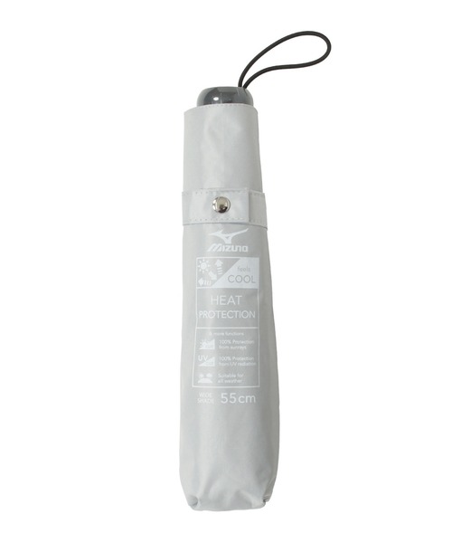 MIZUNO(ミズノ )の「【WEB限定】遮光100% 高遮熱 晴雨兼用 折りたたみ日傘 ヒートブロック(折りたたみ傘・レディース・ホワイト/ライトグレー/グレー・FREE)」の12枚目の写真