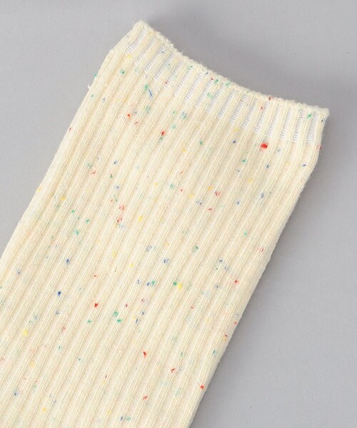 coen(コーエン)の「カラーネップヤーンリブソックス(ソックス/靴下・レディース・ナチュラル/オフホワイト/ブラック・FREE)」の4枚目の写真