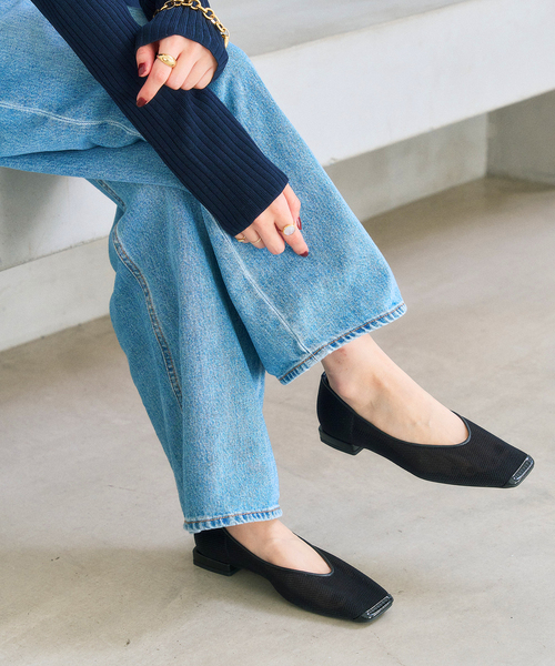 LE TALON（ルタロン）の「《追加2》スクエアトゥキャップセミシアーフラット（その他シューズ・レディース・ブラウン/ブラック×ブラック/ベージュ・22cm/22.5cm/23cm/23.5cm/24cm/24.5cm/25cm）」の12枚目の写真