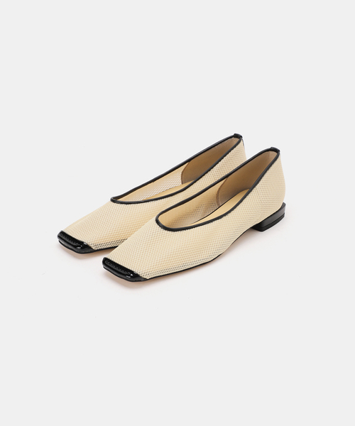 LE TALON（ルタロン）の「《追加2》スクエアトゥキャップセミシアーフラット（その他シューズ・レディース・ブラウン/ブラック×ブラック/ベージュ・22cm/22.5cm/23cm/23.5cm/24cm/24.5cm/25cm）」の6枚目の写真