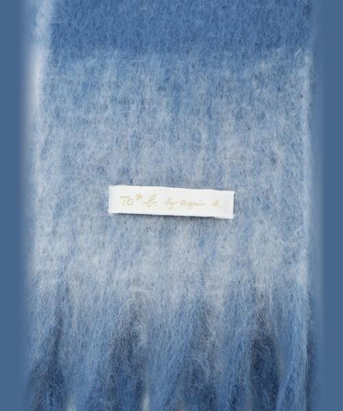 To b. by agnes b.（トゥービーバイアニエスベー）の「ブロックチェック マフラー（マフラー・レディース・ブルー・FREE）」の4枚目の写真