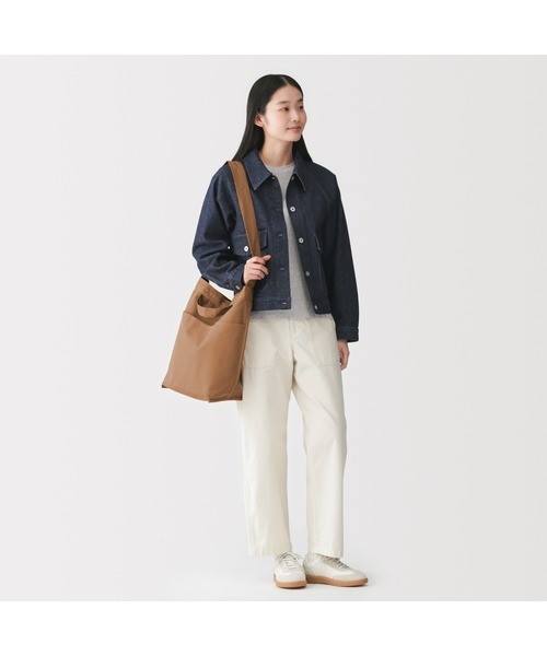 無印良品（ムジルシリョウヒン）の「帆布　ショルダー　トートバッグ（トートバッグ・レディース・ブラック/キャメル/キナリ・FREE）」の3枚目の写真