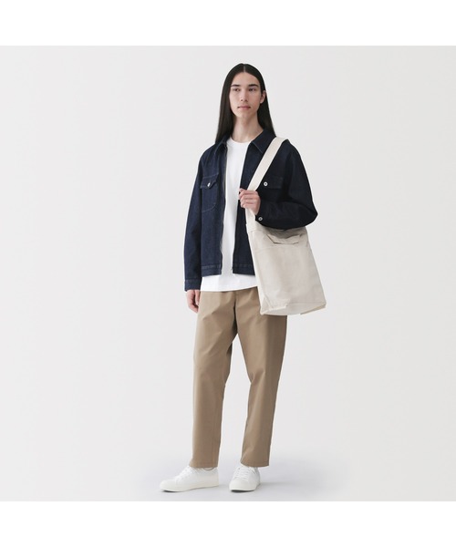 無印良品（ムジルシリョウヒン）の「帆布　ショルダー　トートバッグ（トートバッグ・レディース・ブラック/キャメル/キナリ・FREE）」の5枚目の写真