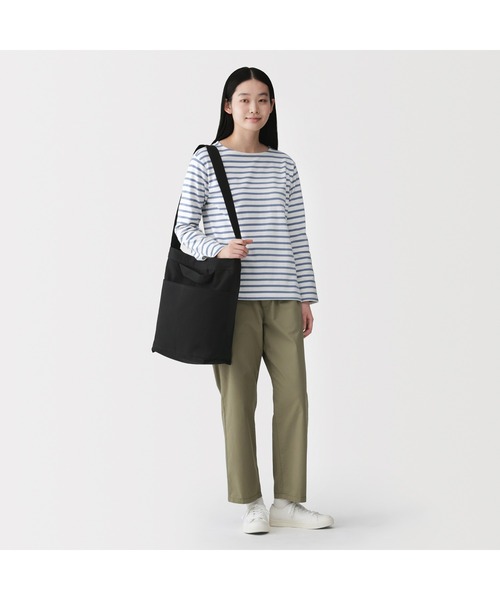 無印良品（ムジルシリョウヒン）の「帆布　ショルダー　トートバッグ（トートバッグ・レディース・ブラック/キャメル/キナリ・FREE）」の12枚目の写真