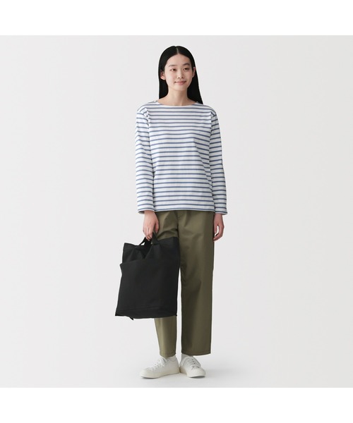 無印良品（ムジルシリョウヒン）の「帆布　ショルダー　トートバッグ（トートバッグ・レディース・ブラック/キャメル/キナリ・FREE）」の13枚目の写真