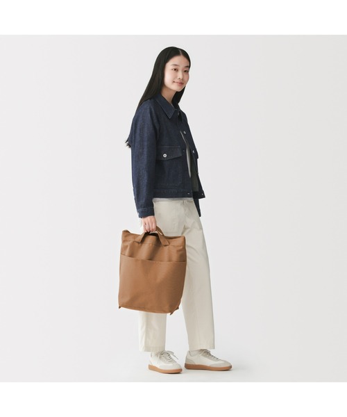無印良品（ムジルシリョウヒン）の「帆布　ショルダー　トートバッグ（トートバッグ・レディース・ブラック/キャメル/キナリ・FREE）」の20枚目の写真