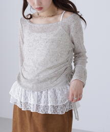 FREE'S MART | ◆メランジドロストレースティアードキャミセット(Tシャツ/カットソー)