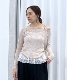 FREE'S MART（フリーズマート）の「◆メランジドロストレースティアードキャミセット（Tシャツ/カットソー）」