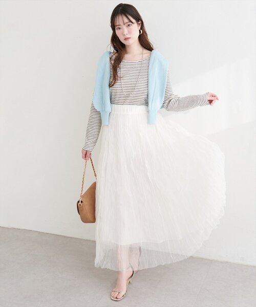 natural couture(ナチュラルクチュール)の「起毛フラッフィー2WAYプルオーバー(Tシャツ/カットソー・レディース・ピンク/イエロー/チャコールグレー/その他1/アイボリー・FREE)」の12枚目の写真