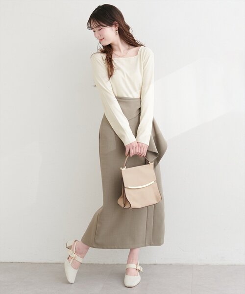 natural couture(ナチュラルクチュール)の「起毛フラッフィー2WAYプルオーバー(Tシャツ/カットソー・レディース・ピンク/イエロー/チャコールグレー/その他1/アイボリー・FREE)」の17枚目の写真