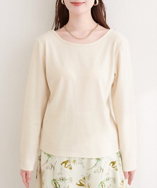 natural couture(ナチュラルクチュール)の「起毛フラッフィー2WAYプルオーバー(Tシャツ/カットソー・レディース・ピンク/イエロー/チャコールグレー/その他1/アイボリー・FREE)」の18枚目の写真