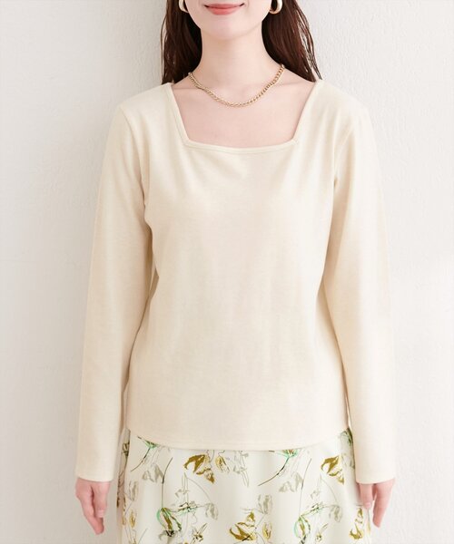 natural couture(ナチュラルクチュール)の「起毛フラッフィー2WAYプルオーバー(Tシャツ/カットソー・レディース・ピンク/イエロー/チャコールグレー/その他1/アイボリー・FREE)」の21枚目の写真