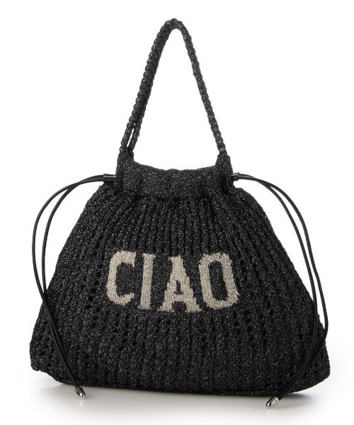 cache cache(カシュ カシュ)の「カシュカシュ cachecache / メッセージラメニット2wayバッグ(トートバッグ・レディース・ホワイト/ブラック・FREE)」の13枚目の写真