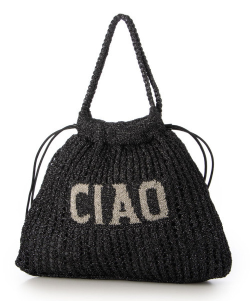 cache cache(カシュ カシュ)の「カシュカシュ cachecache / メッセージラメニット2wayバッグ(トートバッグ・レディース・ホワイト/ブラック・FREE)」の14枚目の写真