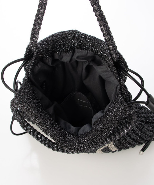 cache cache(カシュ カシュ)の「カシュカシュ cachecache / メッセージラメニット2wayバッグ(トートバッグ・レディース・ホワイト/ブラック・FREE)」の16枚目の写真