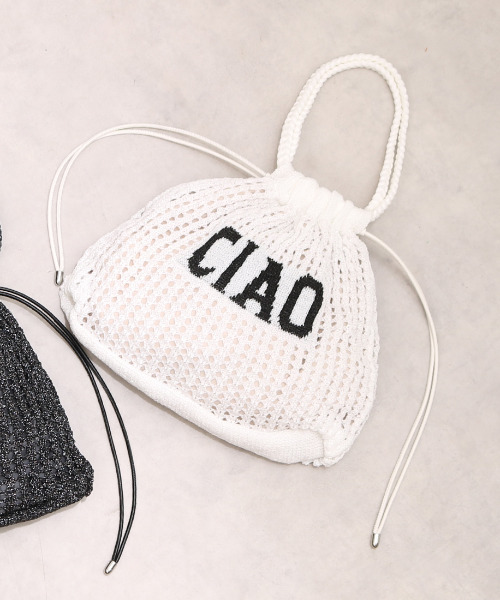 cache cache(カシュ カシュ)の「カシュカシュ cachecache / メッセージラメニット2wayバッグ(トートバッグ・レディース・ホワイト/ブラック・FREE)」の12枚目の写真