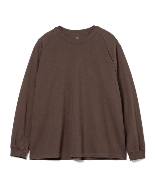 DAILY STANDARD by SANDINISTA（デイリースタンダードバイサンディニスタ）の「Cadet American Cotton Easy Fit Raglan L-S Tee / アメリカコットン使用イージーフィットラグラン長袖Tシャツ（Tシャツ/カットソー・メンズ・チャコール/ホワイト/ブラウン/ブラック・SMALL/MEDIUM/LARGE）」の4枚目の写真