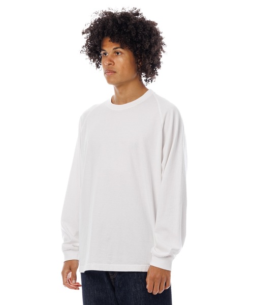 DAILY STANDARD by SANDINISTA（デイリースタンダードバイサンディニスタ）の「Cadet American Cotton Easy Fit Raglan L-S Tee / アメリカコットン使用イージーフィットラグラン長袖Tシャツ（Tシャツ/カットソー・メンズ・チャコール/ホワイト/ブラウン/ブラック・SMALL/MEDIUM/LARGE）」の8枚目の写真