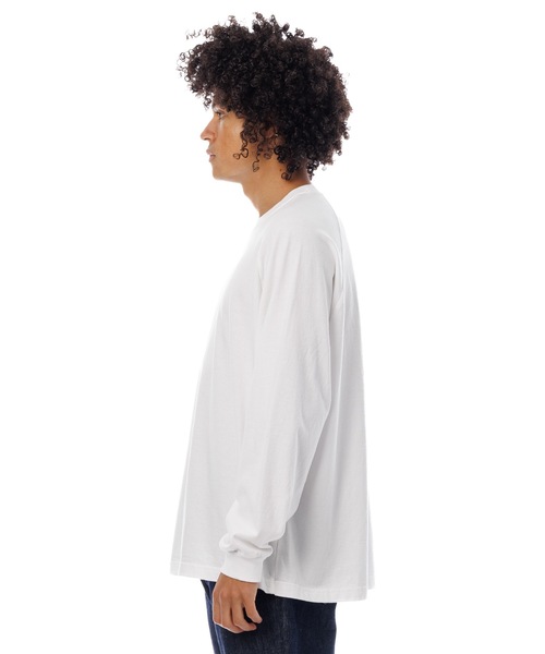 DAILY STANDARD by SANDINISTA（デイリースタンダードバイサンディニスタ）の「Cadet American Cotton Easy Fit Raglan L-S Tee / アメリカコットン使用イージーフィットラグラン長袖Tシャツ（Tシャツ/カットソー・メンズ・チャコール/ホワイト/ブラウン/ブラック・SMALL/MEDIUM/LARGE）」の9枚目の写真