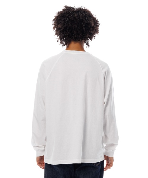 DAILY STANDARD by SANDINISTA（デイリースタンダードバイサンディニスタ）の「Cadet American Cotton Easy Fit Raglan L-S Tee / アメリカコットン使用イージーフィットラグラン長袖Tシャツ（Tシャツ/カットソー・メンズ・チャコール/ホワイト/ブラウン/ブラック・SMALL/MEDIUM/LARGE）」の10枚目の写真