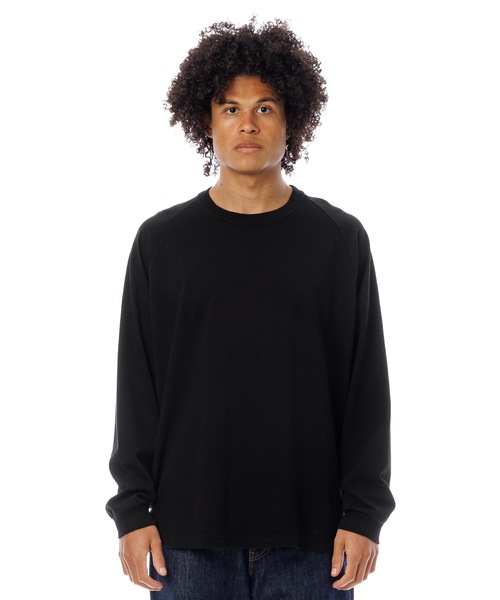 DAILY STANDARD by SANDINISTA（デイリースタンダードバイサンディニスタ）の「Cadet American Cotton Easy Fit Raglan L-S Tee / アメリカコットン使用イージーフィットラグラン長袖Tシャツ（Tシャツ/カットソー・メンズ・チャコール/ホワイト/ブラウン/ブラック・SMALL/MEDIUM/LARGE）」の11枚目の写真