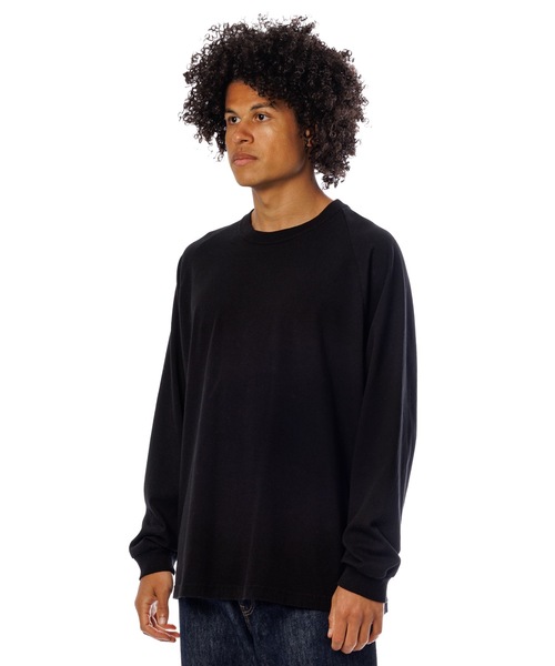 DAILY STANDARD by SANDINISTA（デイリースタンダードバイサンディニスタ）の「Cadet American Cotton Easy Fit Raglan L-S Tee / アメリカコットン使用イージーフィットラグラン長袖Tシャツ（Tシャツ/カットソー・メンズ・チャコール/ホワイト/ブラウン/ブラック・SMALL/MEDIUM/LARGE）」の12枚目の写真