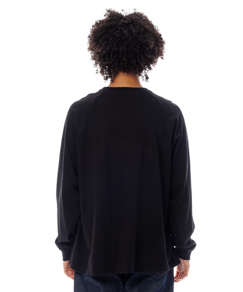 DAILY STANDARD by SANDINISTA（デイリースタンダードバイサンディニスタ）の「Cadet American Cotton Easy Fit Raglan L-S Tee / アメリカコットン使用イージーフィットラグラン長袖Tシャツ（Tシャツ/カットソー・メンズ・チャコール/ホワイト/ブラウン/ブラック・SMALL/MEDIUM/LARGE）」の14枚目の写真