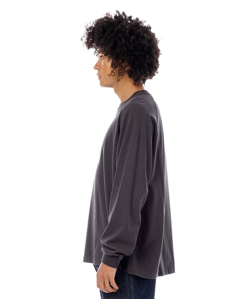 DAILY STANDARD by SANDINISTA（デイリースタンダードバイサンディニスタ）の「Cadet American Cotton Easy Fit Raglan L-S Tee / アメリカコットン使用イージーフィットラグラン長袖Tシャツ（Tシャツ/カットソー・メンズ・チャコール/ホワイト/ブラウン/ブラック・SMALL/MEDIUM/LARGE）」の17枚目の写真