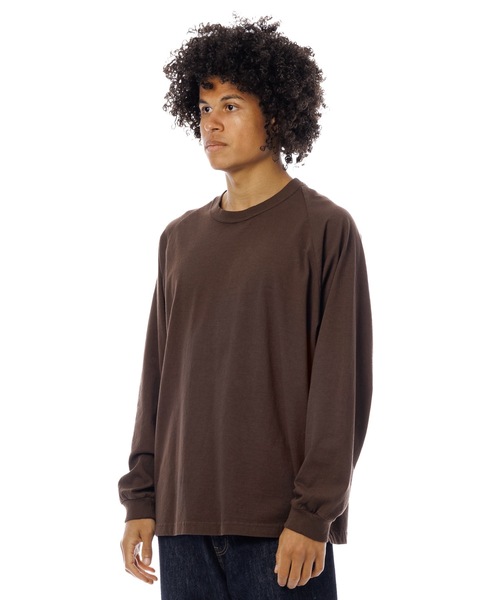 DAILY STANDARD by SANDINISTA（デイリースタンダードバイサンディニスタ）の「Cadet American Cotton Easy Fit Raglan L-S Tee / アメリカコットン使用イージーフィットラグラン長袖Tシャツ（Tシャツ/カットソー・メンズ・チャコール/ホワイト/ブラウン/ブラック・SMALL/MEDIUM/LARGE）」の20枚目の写真