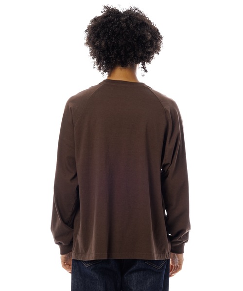 DAILY STANDARD by SANDINISTA（デイリースタンダードバイサンディニスタ）の「Cadet American Cotton Easy Fit Raglan L-S Tee / アメリカコットン使用イージーフィットラグラン長袖Tシャツ（Tシャツ/カットソー・メンズ・チャコール/ホワイト/ブラウン/ブラック・SMALL/MEDIUM/LARGE）」の22枚目の写真