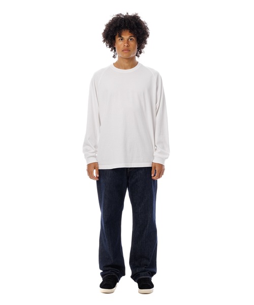 DAILY STANDARD by SANDINISTA(デイリースタンダードバイサンディニスタ)の「Cadet American Cotton Easy Fit Raglan L-S Tee / アメリカコットン使用イージーフィットラグラン長袖Tシャツ(Tシャツ/カットソー・メンズ・チャコール/ホワイト/ブラウン/ブラック・SMALL/MEDIUM/LARGE)」の19枚目の写真