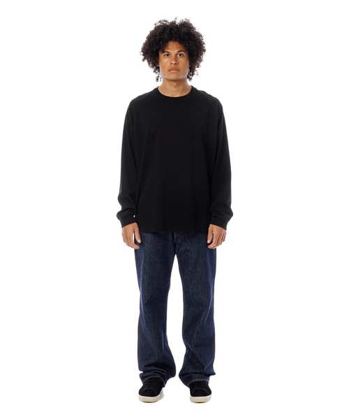 DAILY STANDARD by SANDINISTA(デイリースタンダードバイサンディニスタ)の「Cadet American Cotton Easy Fit Raglan L-S Tee / アメリカコットン使用イージーフィットラグラン長袖Tシャツ(Tシャツ/カットソー・メンズ・チャコール/ホワイト/ブラウン/ブラック・SMALL/MEDIUM/LARGE)」の20枚目の写真