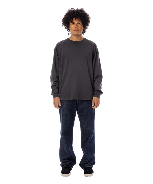 DAILY STANDARD by SANDINISTA(デイリースタンダードバイサンディニスタ)の「Cadet American Cotton Easy Fit Raglan L-S Tee / アメリカコットン使用イージーフィットラグラン長袖Tシャツ(Tシャツ/カットソー・メンズ・チャコール/ホワイト/ブラウン/ブラック・SMALL/MEDIUM/LARGE)」の21枚目の写真