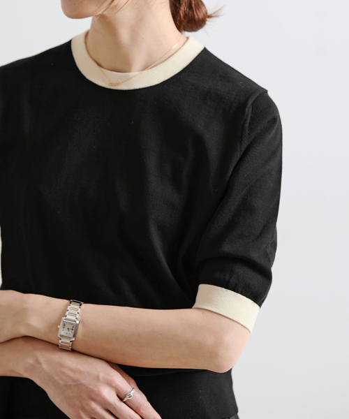 IENA(イエナ)の「《アンサンブル対応/新色あり/追加2》PARIGI プルオーバー(ニット/セーター・レディース・ネイビー/レッド/ライトグレー/ブラック・FREE)」の1枚目の写真