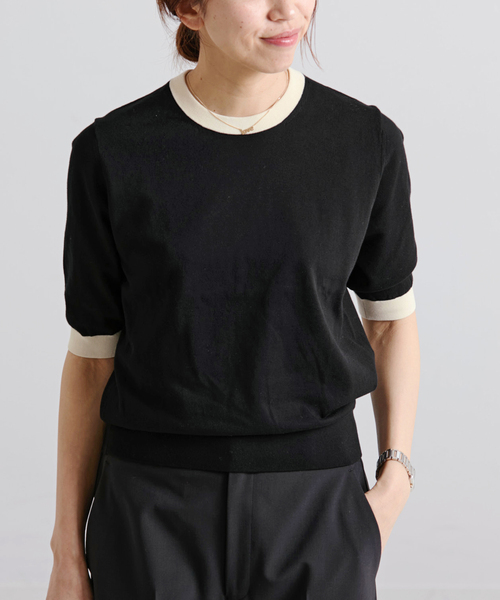 IENA(イエナ)の「《アンサンブル対応/新色あり/追加2》PARIGI プルオーバー(ニット/セーター・レディース・ネイビー/レッド/ライトグレー/ブラック・FREE)」の9枚目の写真