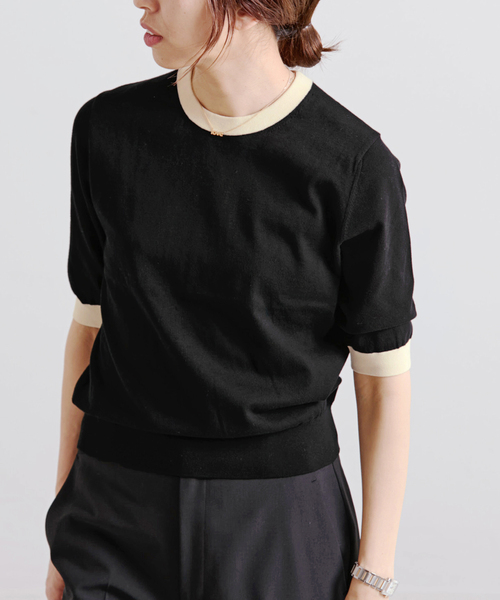 IENA(イエナ)の「《アンサンブル対応/新色あり/追加2》PARIGI プルオーバー(ニット/セーター・レディース・ネイビー/レッド/ライトグレー/ブラック・FREE)」の10枚目の写真