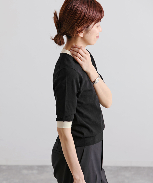 IENA(イエナ)の「《アンサンブル対応/新色あり/追加2》PARIGI プルオーバー(ニット/セーター・レディース・ネイビー/レッド/ライトグレー/ブラック・FREE)」の12枚目の写真