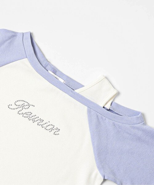 algy（アルジー）の「レイヤード風リブロンT（Tシャツ/カットソー・キッズ・ネイビー/サックスブルー/ブラック・160/150/140/130）」の11枚目の写真