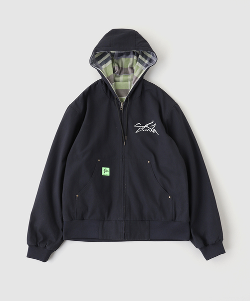 PULP/417EDIFICE(パルプフォーワンセブンエディフィス)の「SPECIAL GUEST / スペシャルゲスト DUCK CANVAS THERMAL HOODED(ブルゾン・メンズ・ブラウン/ネイビー・MEDIUM/LARGE)」の2枚目の写真