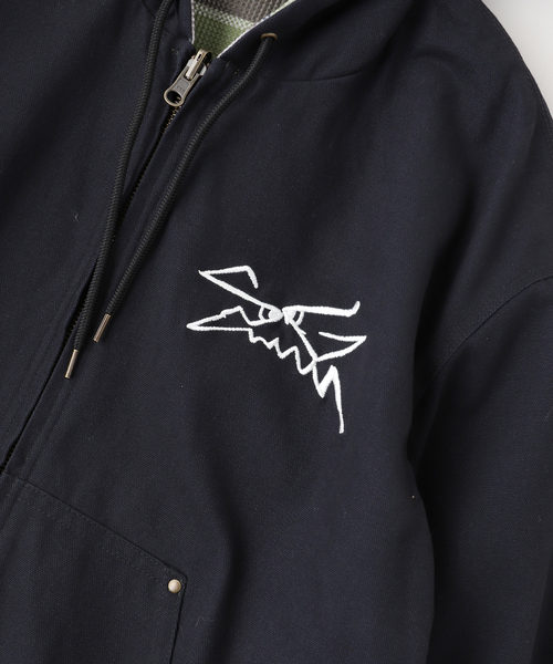 PULP/417EDIFICE(パルプフォーワンセブンエディフィス)の「SPECIAL GUEST / スペシャルゲスト DUCK CANVAS THERMAL HOODED(ブルゾン・メンズ・ブラウン/ネイビー・MEDIUM/LARGE)」の4枚目の写真