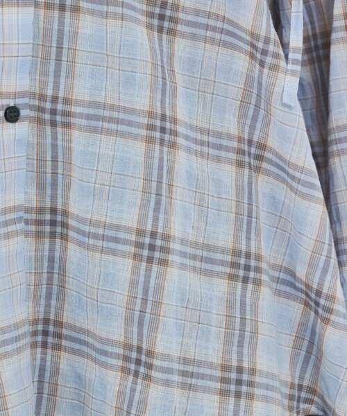 abahouse mavie（アバハウスマヴィ）の「【シアー素材】チェックフードシャツ/春服/夏服/ゆったり/羽織り（シャツ/ブラウス・レディース・サックスブルー/ホワイト・フリー）」の21枚目の写真