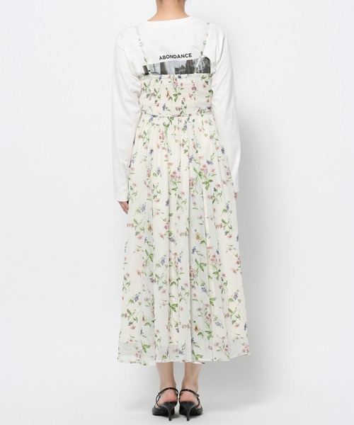 mysty woman(ミスティウーマン)の「楊柳ボタニカルキャミワンピース 659363(ワンピース・レディース・ブラック/アイボリー・FREE)」の11枚目の写真