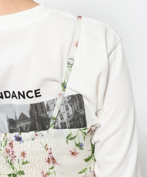 mysty woman(ミスティウーマン)の「楊柳ボタニカルキャミワンピース 659363(ワンピース・レディース・ブラック/アイボリー・FREE)」の16枚目の写真