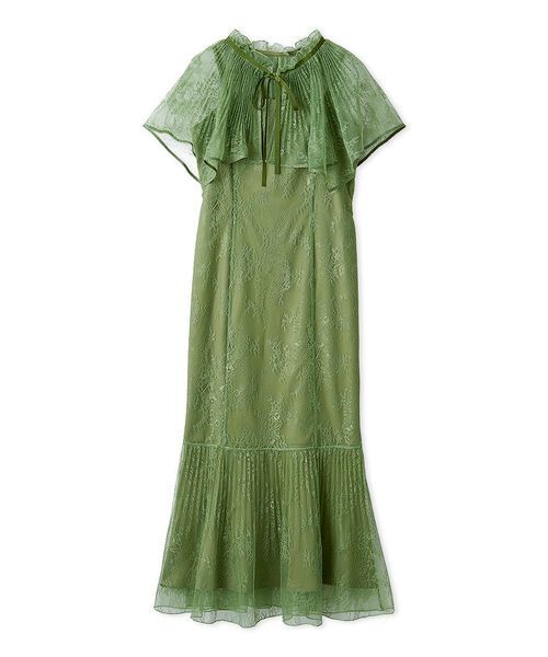SNIDEL（スナイデル）の「レースケープセットマーメイドドレス（ドレス・レディース・ライトグレー/グリーン/ブラック・0/1）」の3枚目の写真