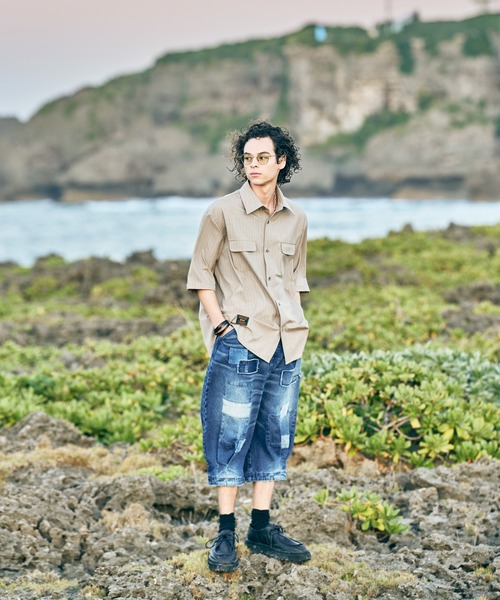 glamb(グラム)の「Oversize Work Shirt / オーバーサイズワークシャツ(シャツ/ブラウス・メンズ・ブラック/ベージュ/ネイビー・S/M/L)」の18枚目の写真